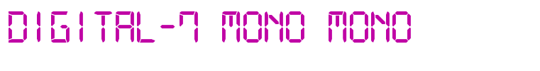 Digital-7 Mono Mono